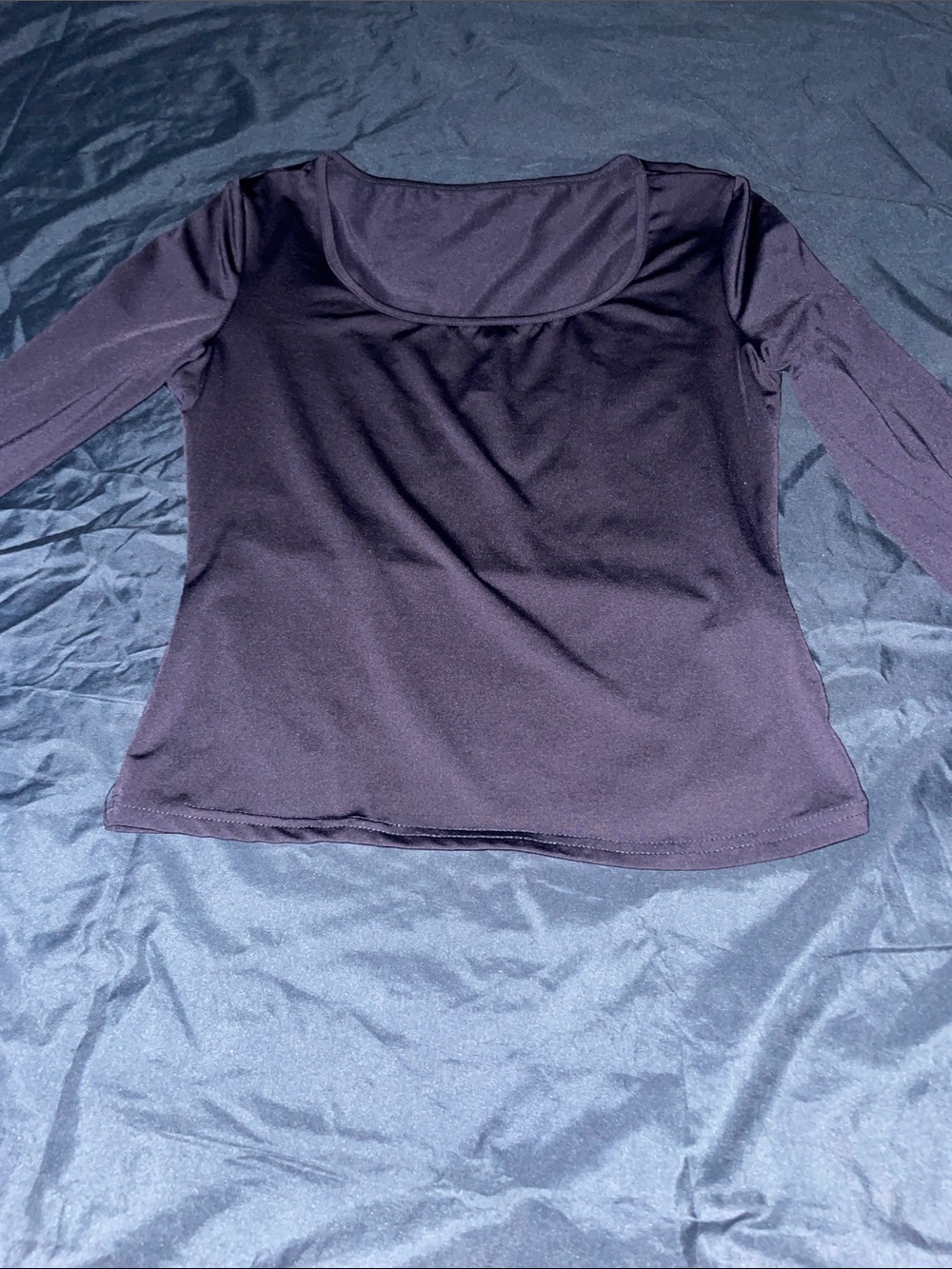 SHEIN Black Scoop Neck Long Sleeve Top